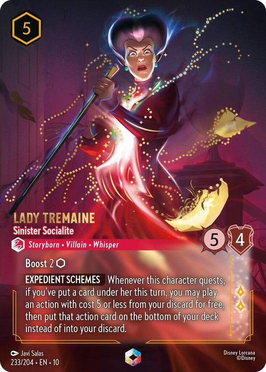 Image for Lady Tremaine - Sinister Socialite (Enchanted) (233/204) (Whispers in the Well) - Disney Lorcana