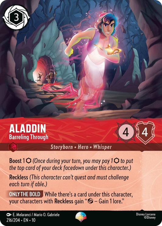 Image for Aladdin - Barreling Through (Epic) (216/204) (Whispers in the Well) - Disney Lorcana