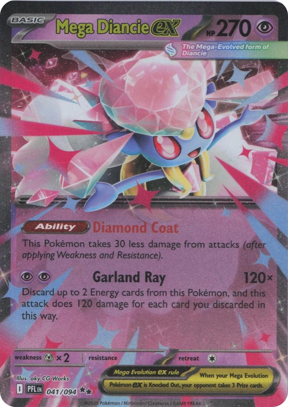 Image for Mega Diancie ex (041/094) (ME02: Phantasmal Flames) - Pokemon