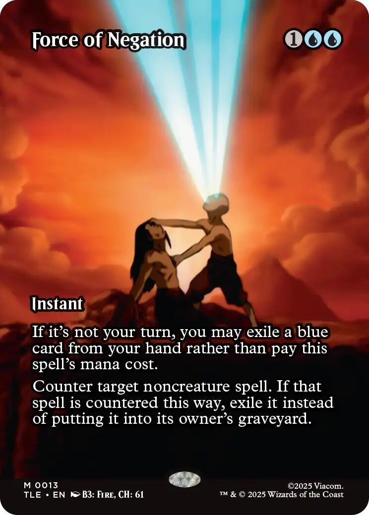 Image for Force of Negation (Borderless) (13) (Avatar: The Last Airbender: Eternal-Legal) - Magic: The Gathering