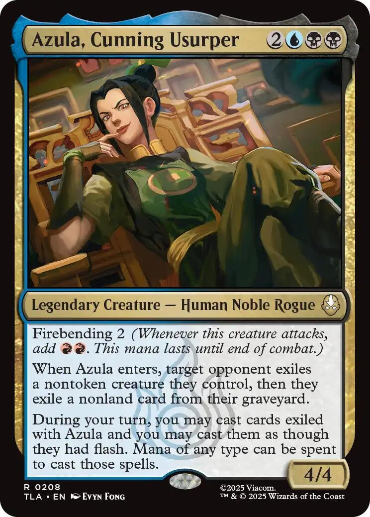 Image for Azula, Cunning Usurper (208) (Avatar: The Last Airbender) - Magic: The Gathering