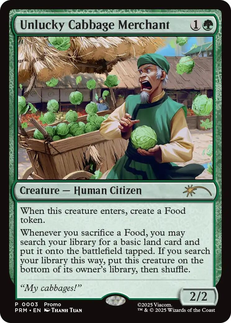 Image for Unlucky Cabbage Merchant (3) (Unique and Miscellaneous Promos) - Magic: The Gathering