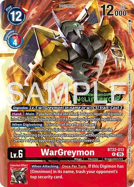 Image for WarGreymon (Evolution Cup 2025 Vol. 3 Top 4) (BT22-013 R) - Digimon Card Game