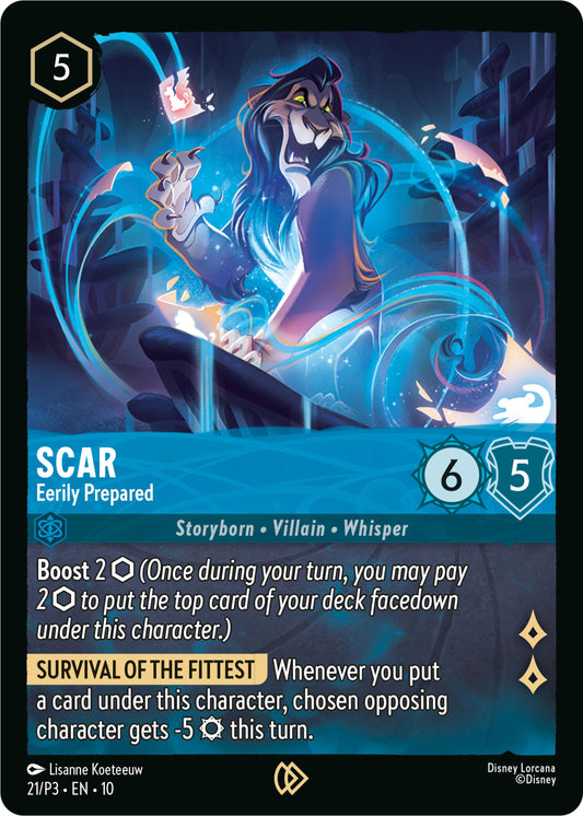 Image for Scar - Eerily Prepared (21) (Disney Lorcana Promo Cards) - Disney Lorcana