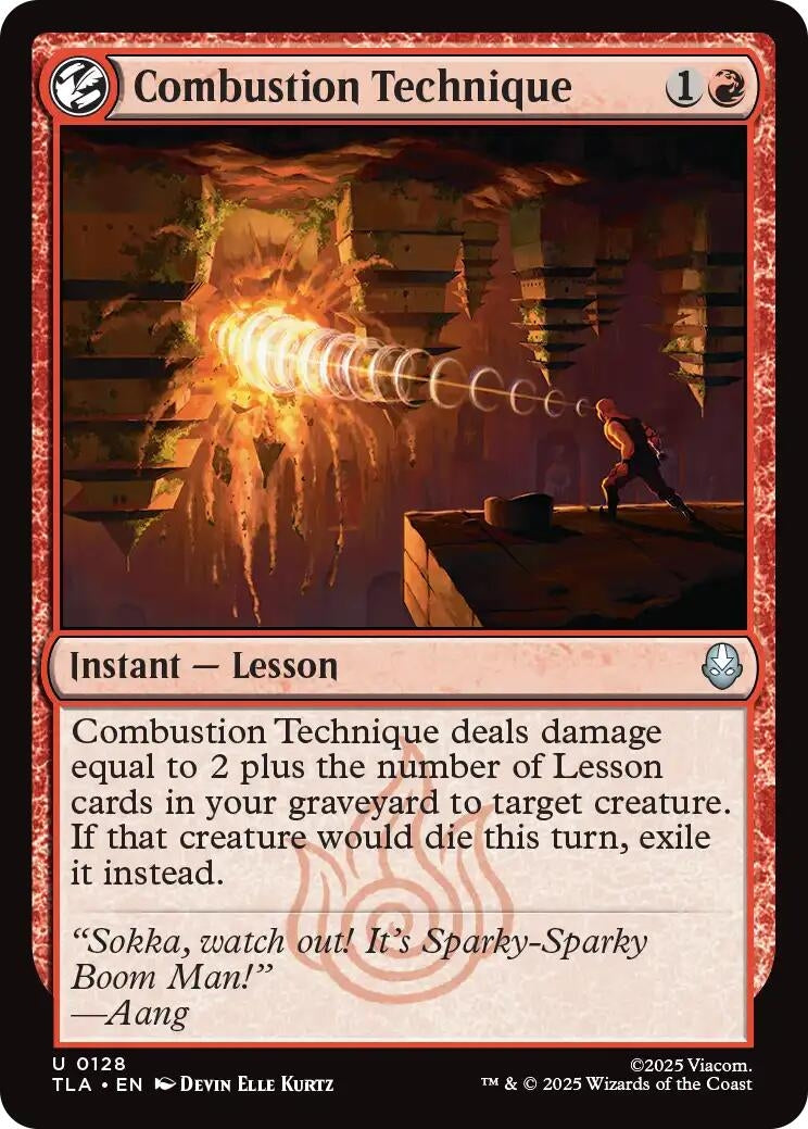 Image for Combustion Technique (128) (Avatar: The Last Airbender) - Magic: The Gathering