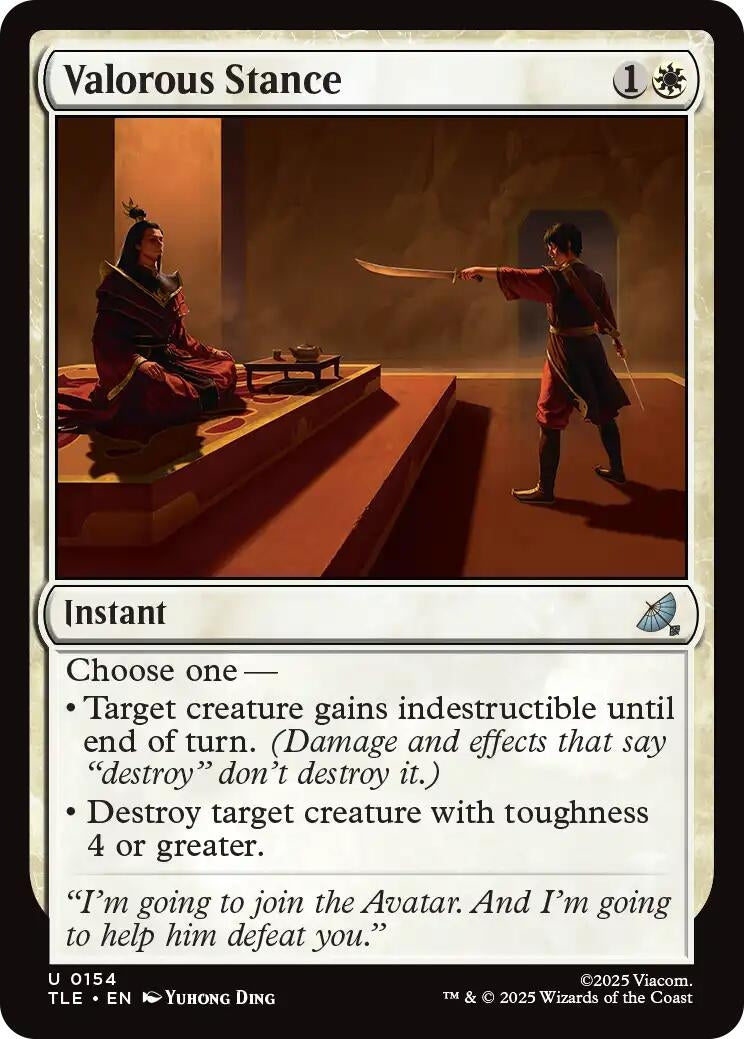 Image for Valorous Stance (154) (Avatar: The Last Airbender: Eternal-Legal) - Magic: The Gathering