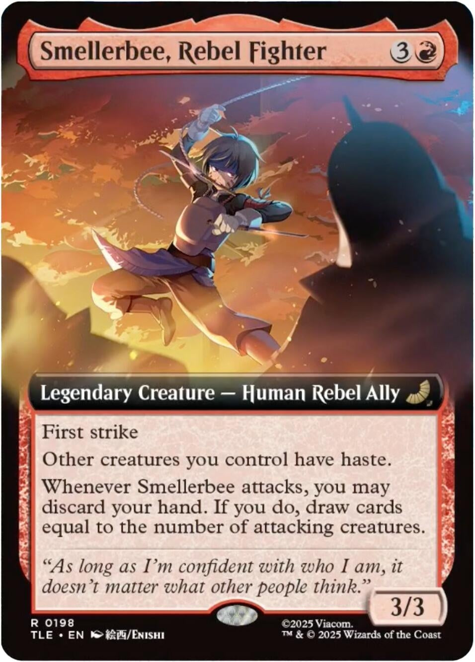 Image for Smellerbee, Rebel Fighter (Extended Art) (198) (Avatar: The Last Airbender: Eternal-Legal) - Magic: The Gathering