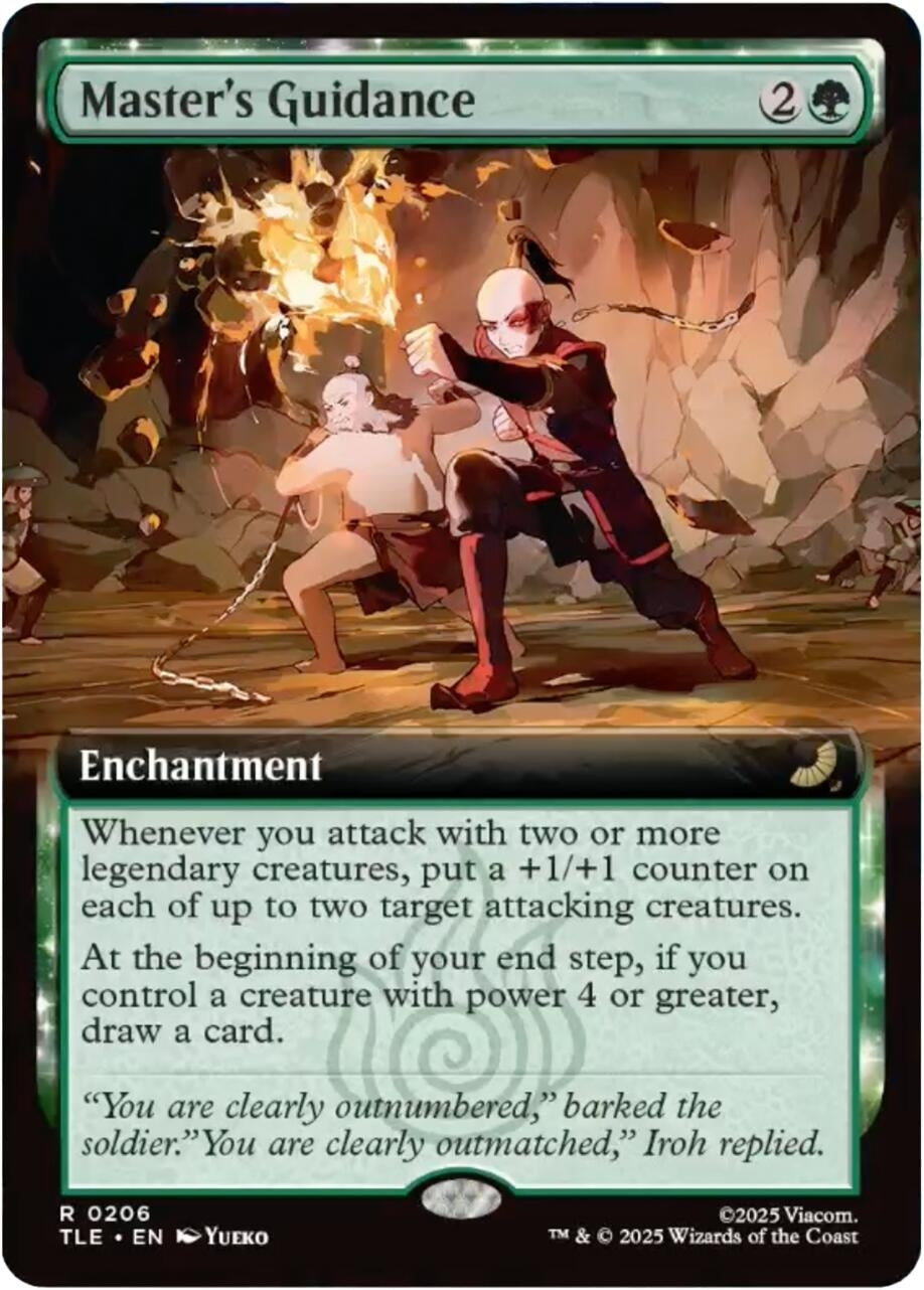Image for Master's Guidance (Extended Art) (206) (Avatar: The Last Airbender: Eternal-Legal) - Magic: The Gathering
