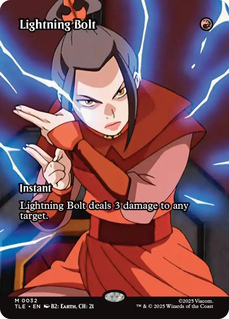Image for Lightning Bolt (Borderless) (32) (Avatar: The Last Airbender: Eternal-Legal) - Magic: The Gathering