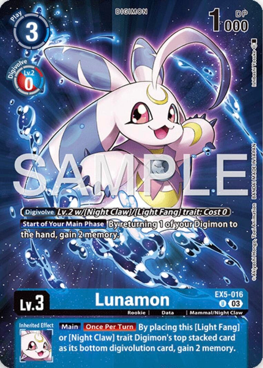 Image for Lunamon (Digimon Story: Time Stranger Collector's Edition) (EX5-016 U) (Animal Colosseum) - Digimon Card Game