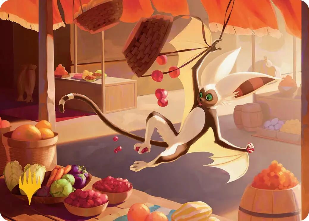 Image for Momo, Playful Pet Art Card (Gold-Stamped Planeswalker Symbol) (3) (Avatar: The Last Airbender) - Magic: The Gathering