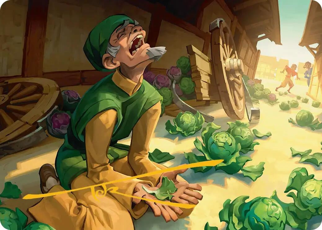 Image for Unlucky Cabbage Merchant Art Card (Gold-Stamped Signature) (19) (Avatar: The Last Airbender) - Magic: The Gathering