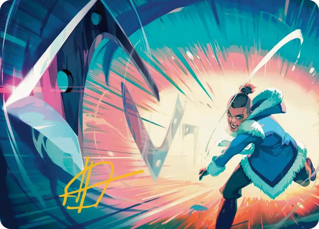 Image for Trusty Boomerang Art Card (Gold-Stamped Signature) (25) (Avatar: The Last Airbender) - Magic: The Gathering