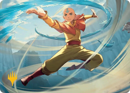 Image for Aang, Swift Savior Art Card (Gold-Stamped Planeswalker Symbol) (20) (Avatar: The Last Airbender) - Magic: The Gathering