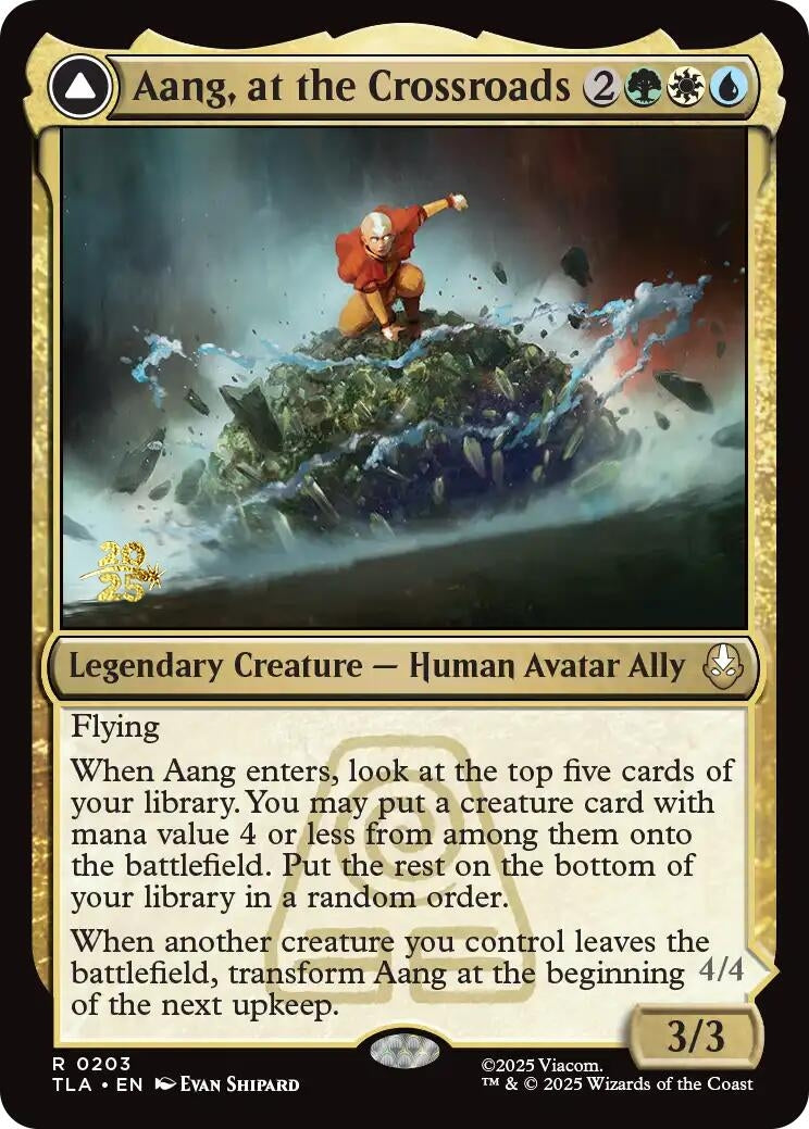 Image for Aang, at the Crossroads (203) (Prerelease Cards) - Magic: The Gathering