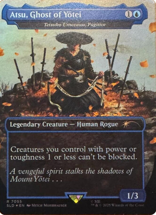 Image for Atsu, Ghost of Yotei - Tetsuko Umezawa, Fugitive (Rainbow Foil) (7055) (Secret Lair Drop Series) - Magic: The Gathering