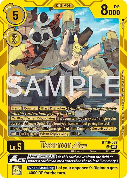 Image for Taomon ACE (Alternate Art) (BT19-037 SR) - Digimon Card Game