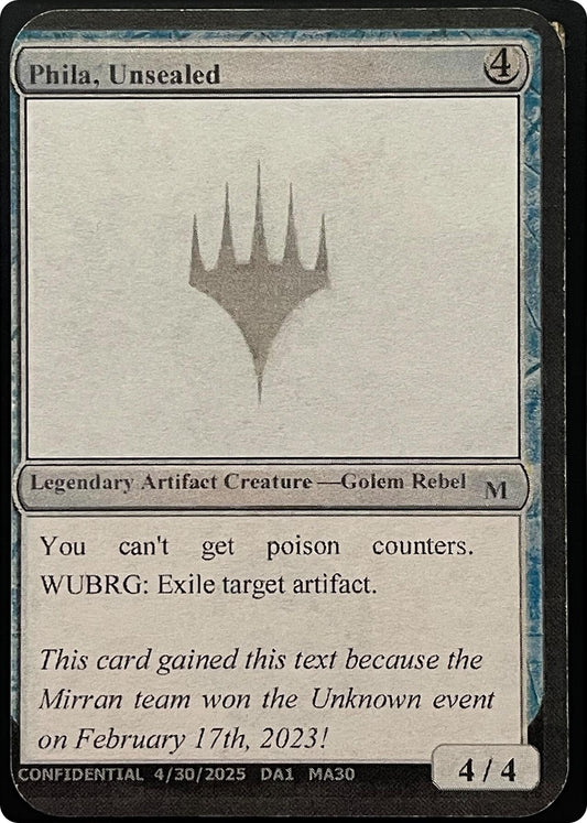 Image for Phila, Unsealed (Reprint) (Un-Known Event Playtest Cards) - Magic: The Gathering