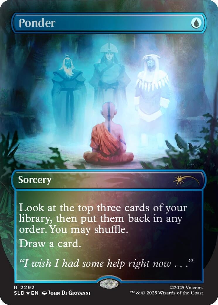 Image for Ponder (2292) (Rainbow Foil) (2292) (Secret Lair Drop Series) - Magic: The Gathering