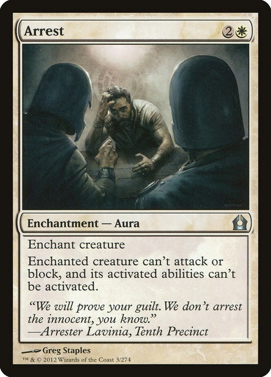 Image for Arrest (3) (Return to Ravnica) - Magic: The Gathering