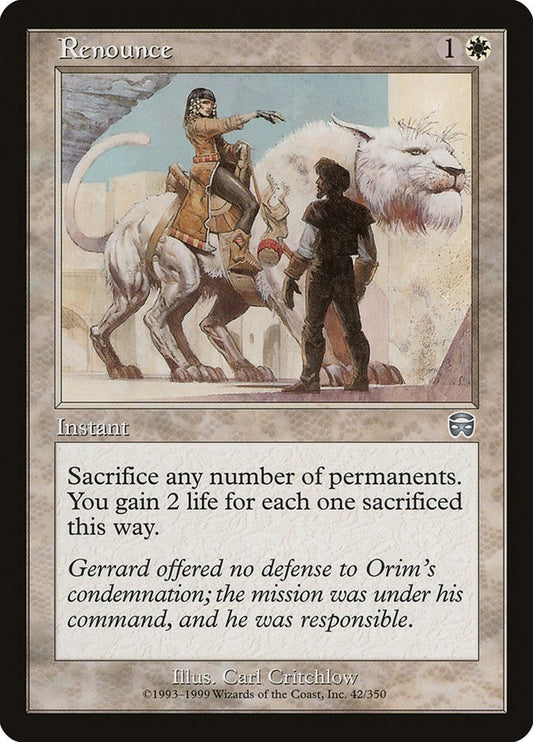 Image for Renounce (42) (Mercadian Masques) - Magic: The Gathering