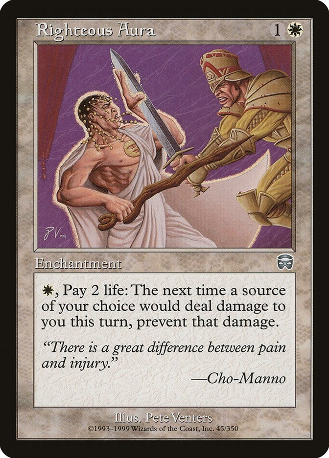 Image for Righteous Aura (45) (Mercadian Masques) - Magic: The Gathering
