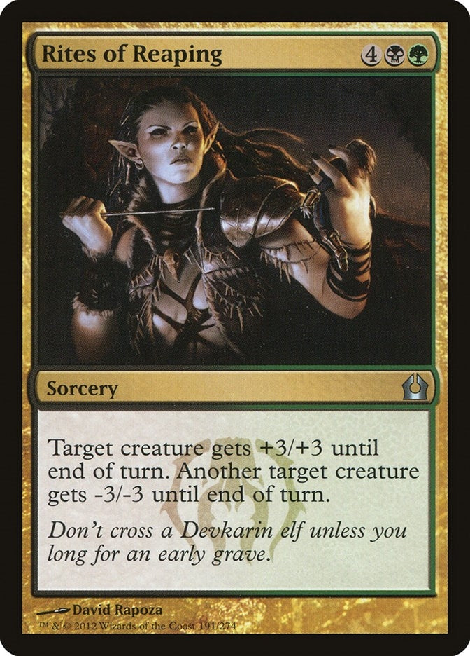Image for Rites of Reaping (191) (Return to Ravnica) - Magic: The Gathering
