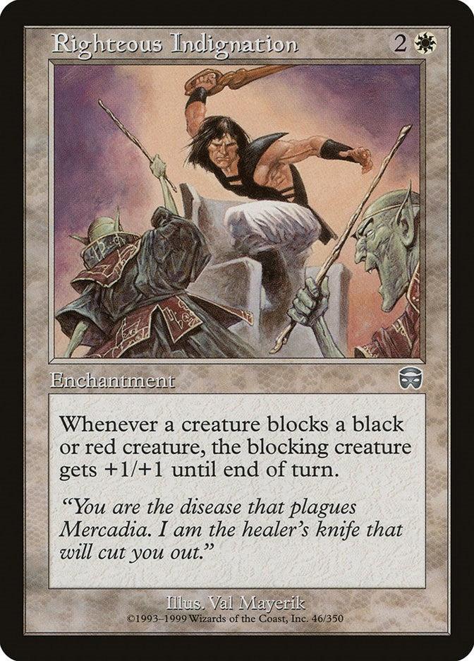 Image for Righteous Indignation (46) (Mercadian Masques) - Magic: The Gathering