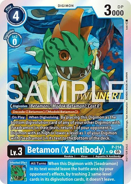 Image for Betamon (X Antibody) (Official Store Tournament 2026 Vol. 1 Winner) (P - 214 P) - Digimon Card Game