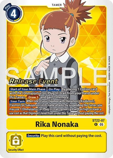 Image for Rika Nonaka (ST22-07 R) - Digimon Card Game