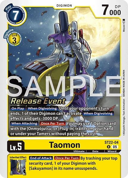 Image for Taomon (ST22-04 R) - Digimon Card Game
