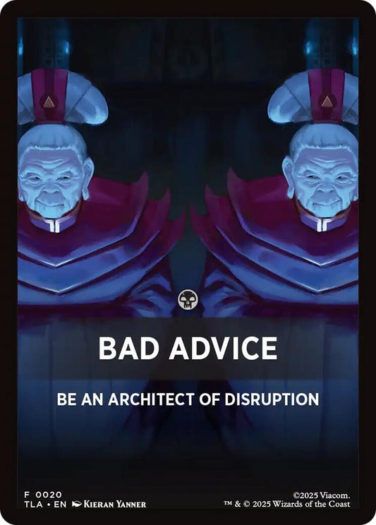 Image for Bad Advice Theme Card (20) (Avatar: The Last Airbender) - Magic: The Gathering