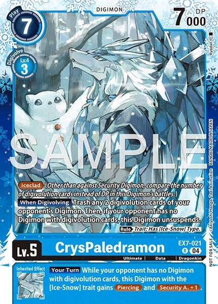 Image for CrysPaledramon (Regulation Battle Vol. 4 Winner) (EX7-021 R) - Digimon Card Game