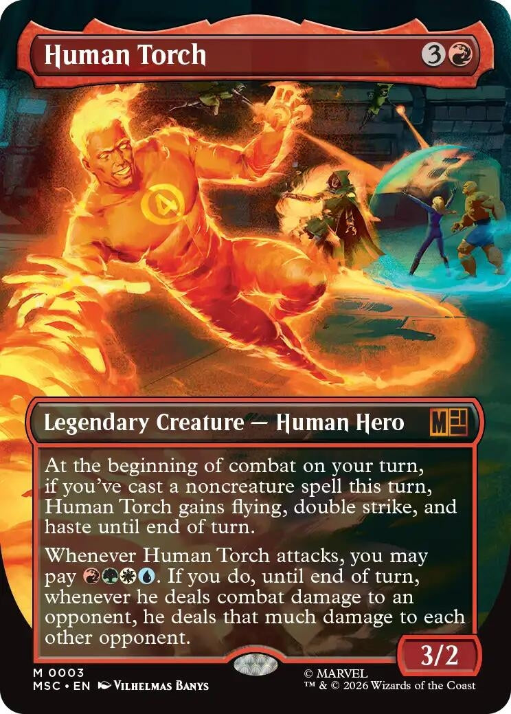 Image for Human Torch (Borderless) (3) (Marvel Super Heroes) - Magic: The Gathering