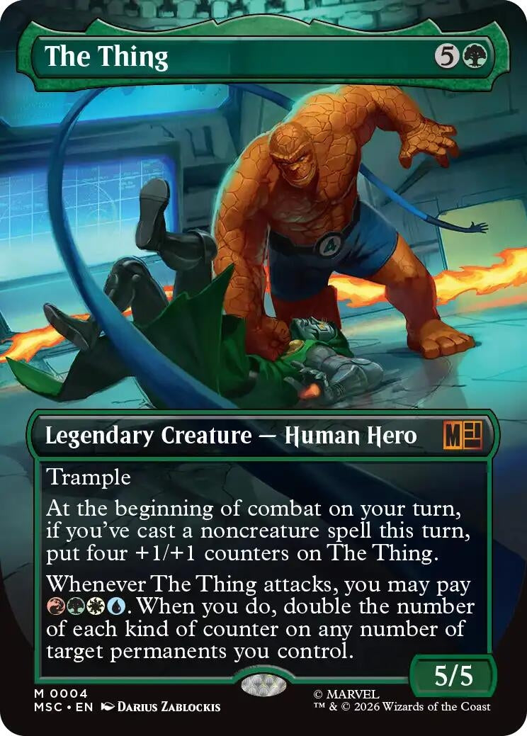 Image for The Thing (Borderless) (4) (Marvel Super Heroes) - Magic: The Gathering