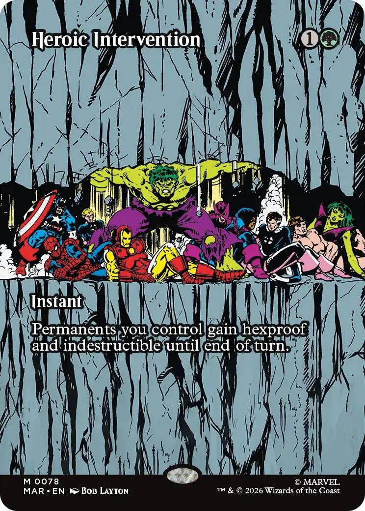 Image for Heroic Intervention (0078) (Borderless) (78) (Marvel Universe Eternal-Legal) - Magic: The Gathering