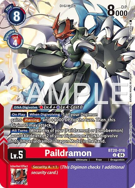 Image for Paildramon (Digimon Card Game Playmat & Card Set) (BT20-016 U) - Digimon Card Game