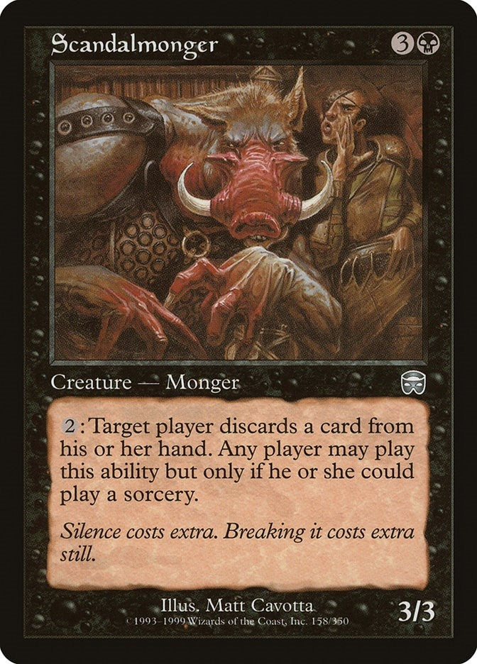 Image for Scandalmonger (158) (Mercadian Masques) - Magic: The Gathering