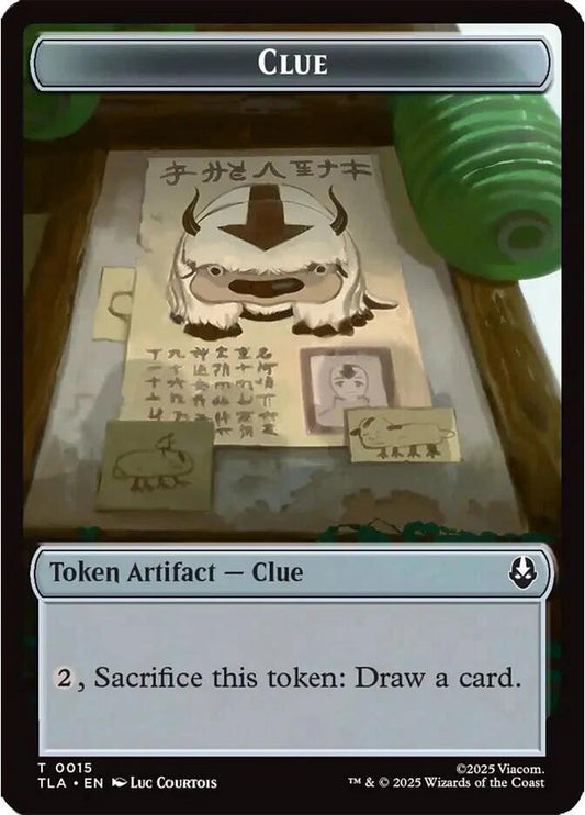 Image for Clue (0015) // spirit (003) Double-Sided Token (15 // 3) (Avatar: The Last Airbender) - Magic: The Gathering