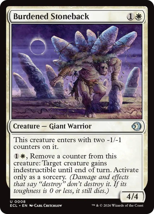 Image for Burdened Stoneback (8) (Lorwyn Eclipsed) - Magic: The Gathering