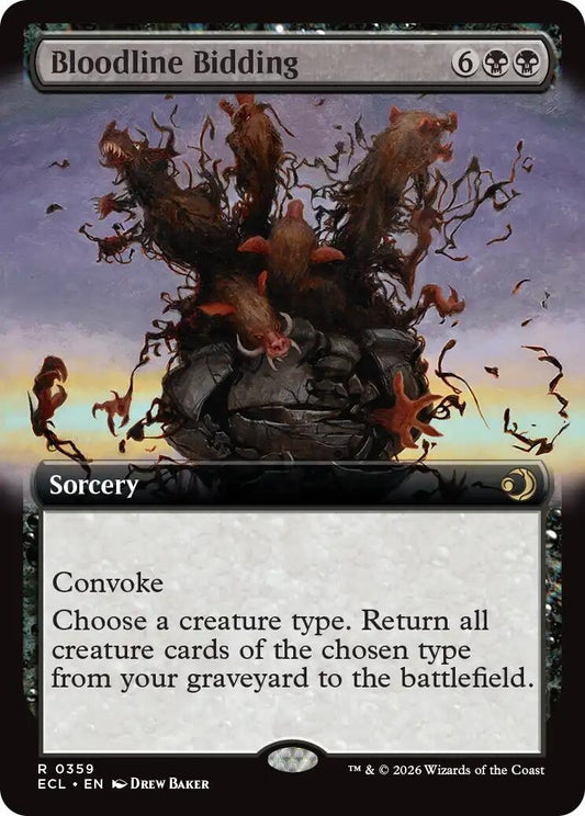 Image for Bloodline Bidding (Extended Art) (359) (Lorwyn Eclipsed) - Magic: The Gathering