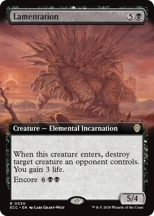Image for Lamentation (Extended Art) (30) (Lorwyn Eclipsed) - Magic: The Gathering