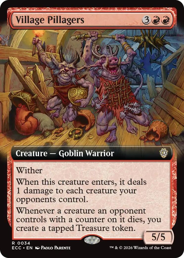 Image for Village Pillagers (Extended Art) (34) (Lorwyn Eclipsed) - Magic: The Gathering