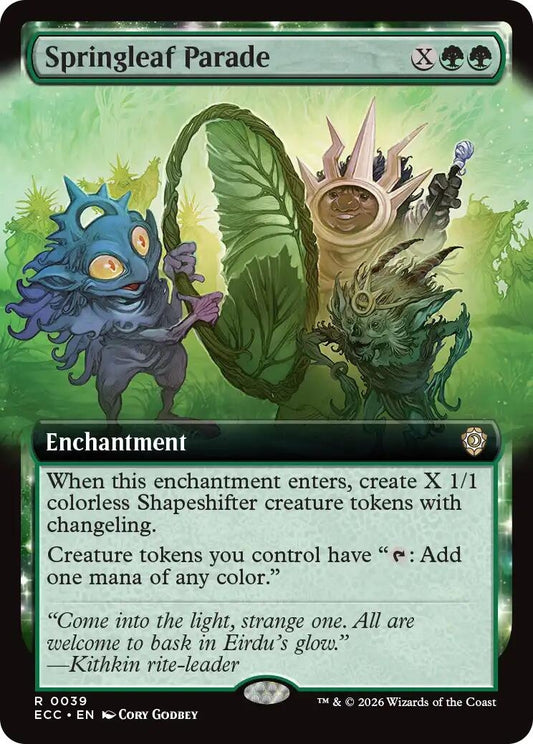 Image for Springleaf Parade (Extended Art) (39) (Lorwyn Eclipsed) - Magic: The Gathering