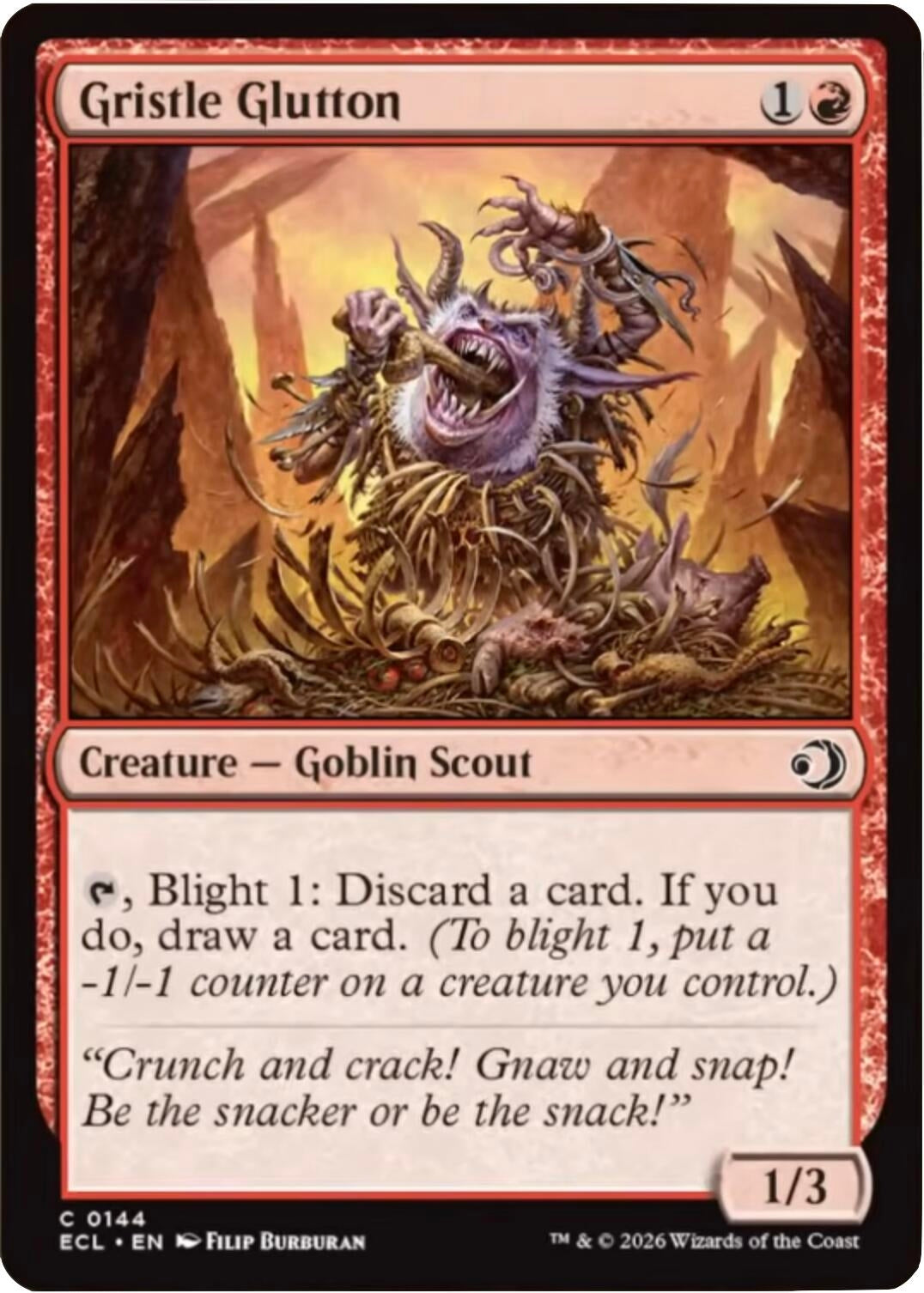 Image for Gristle Glutton (144) (Lorwyn Eclipsed) - Magic: The Gathering