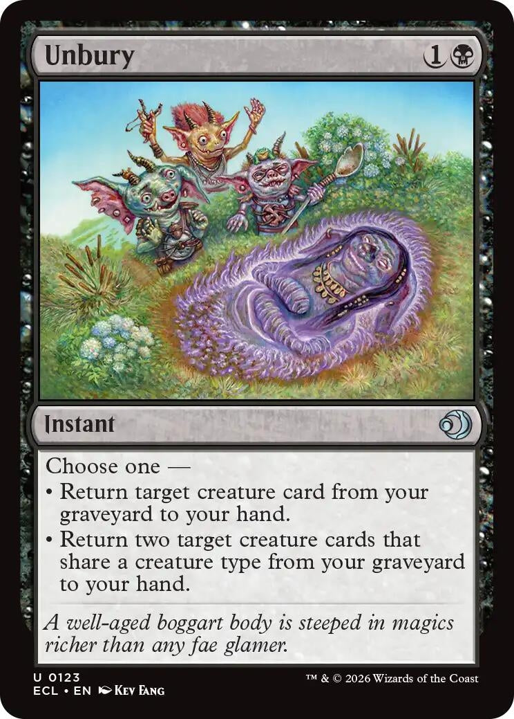 Image for Unbury (123) (Lorwyn Eclipsed) - Magic: The Gathering