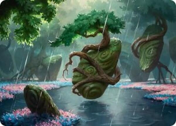 Image for Rain-Slicked Copse Art Card (49) (Lorwyn Eclipsed) - Magic: The Gathering