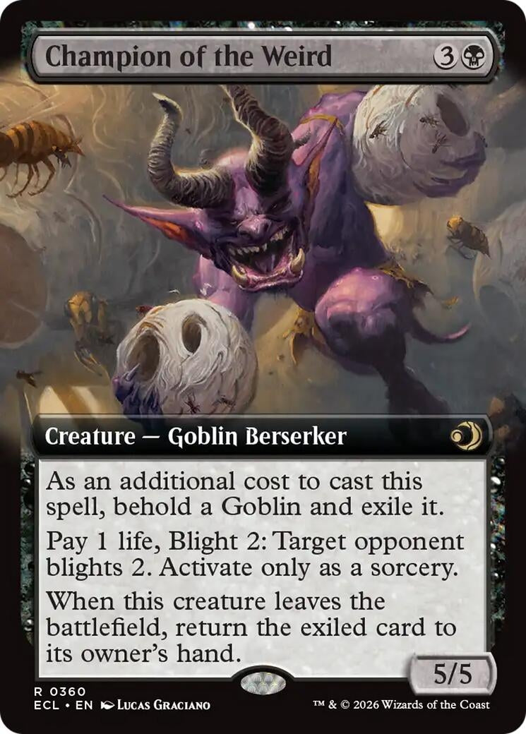 Image for Champion of the Weird (Extended Art) (360) (Lorwyn Eclipsed) - Magic: The Gathering