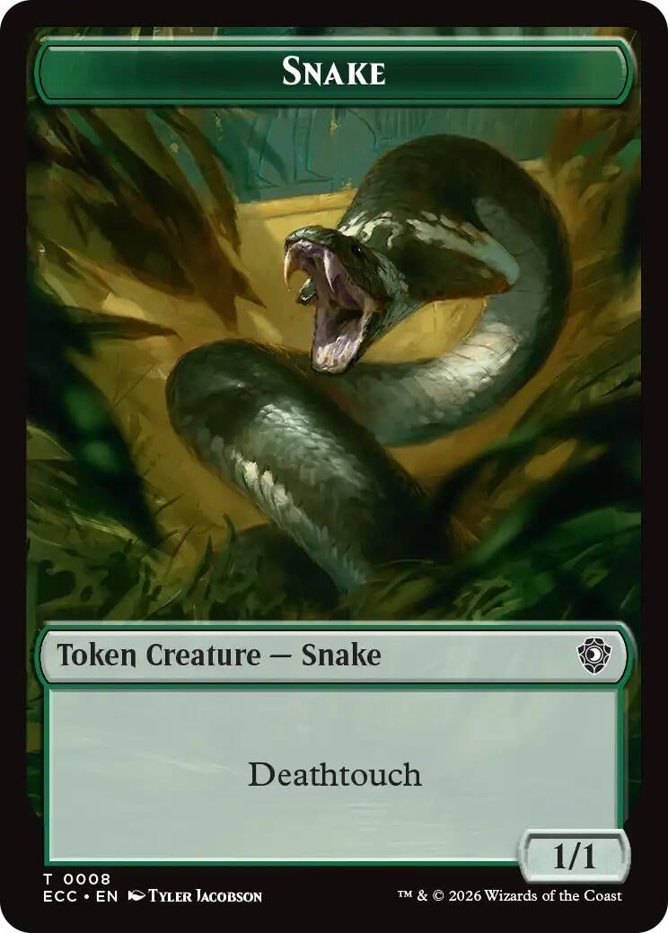 Image for Snake // Scarecrow Double-Sided Token (8 // 11) (Lorwyn Eclipsed) - Magic: The Gathering