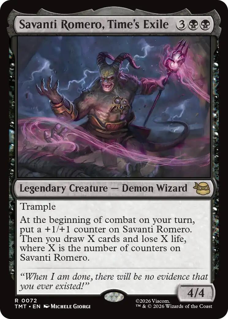 Image for Savanti Romero, Time's Exile (72) (Teenage Mutant Ninja Turtles) - Magic: The Gathering